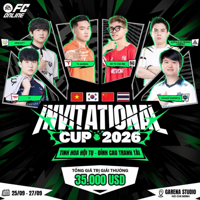 CHÍNH THỨC: NK FC Online công bố đội hình cầu thủ trước Invitational Cup 2026